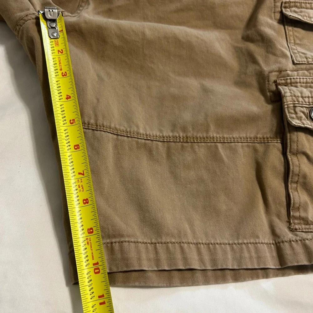 Iron Co Mens Cargo Shorts Size 40 Tobacco Brown Cotton Utility Multi-Pocket